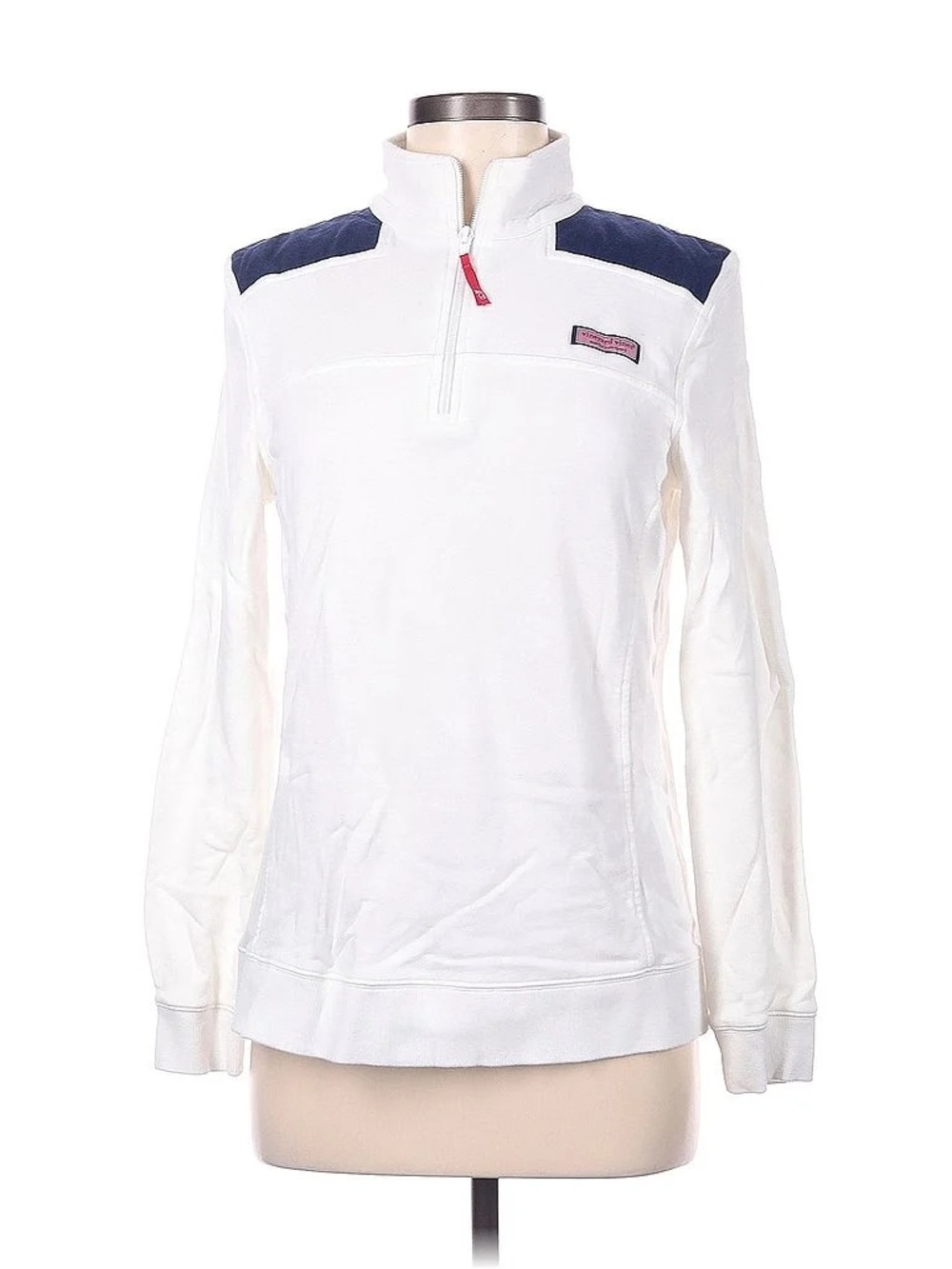 Vineyard Vines White Shep Shirt with American flag